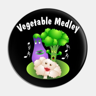 Vegetable Medley White Text Pin