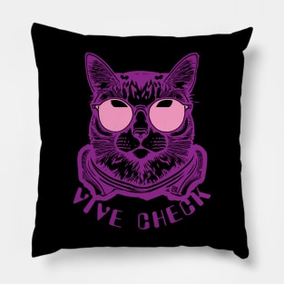 Vibe Check Cat Pillow