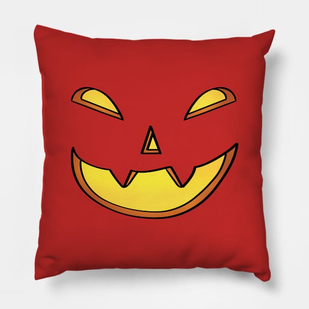 Lit jack-o- lantern Pillow by Ashe Cloud