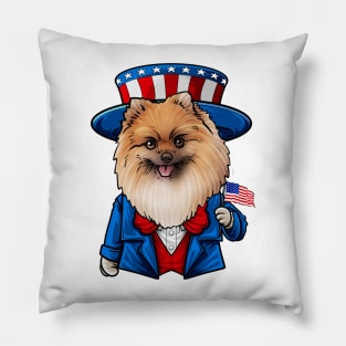 Fourth of July Pomeranian Pillow