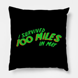 I Survived the 100 Mile Challenge - Green Pillow