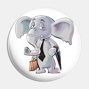 Business Elephant Pin