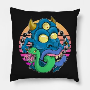 Monster Blue Pillow