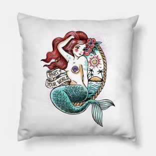 Mermaid Tattoo Pillow