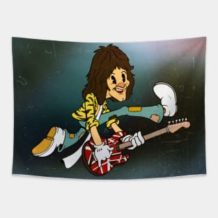 Eddie Van Halen 1930s rubberhose cuphead cartoon style T-Shirt Tapestry