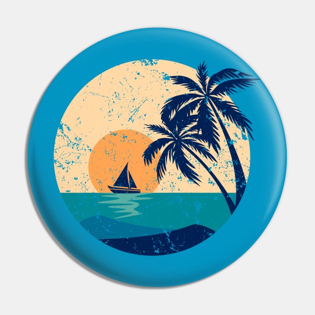 Yacht Rock Distressed Pin by CYPHERDesign