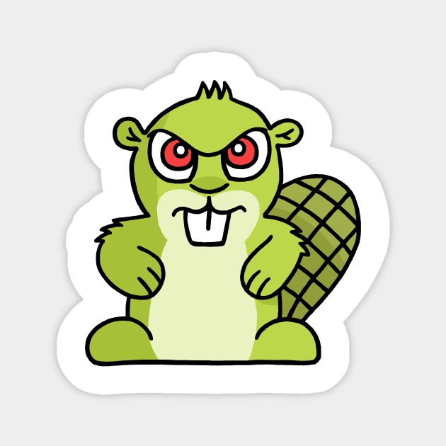 Angry beaver Magnet by adsyme