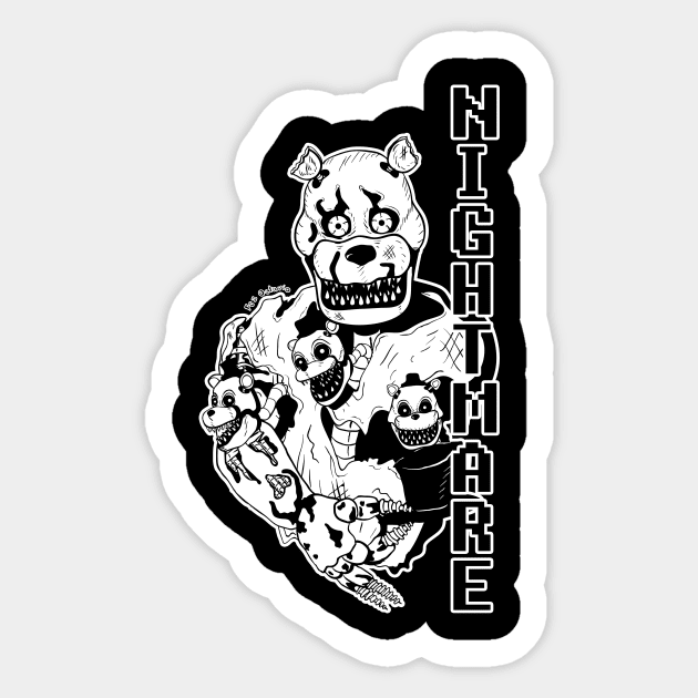 Nightmare Freddy Jumpscare - Nightmare Freddy - Sticker