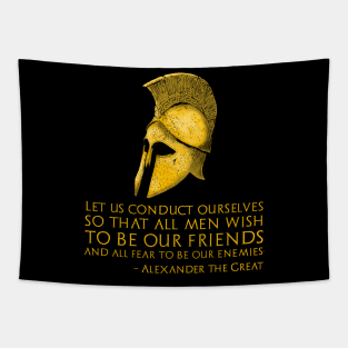 Motivational Alexander The Great Quote - Military History Tapestry