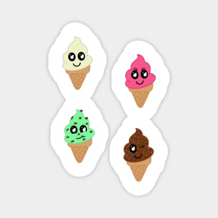 Cute Kawaii Icecream Selection Pack Magnet