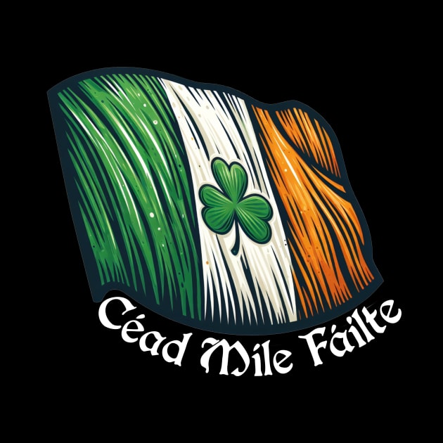 Irish Pride: Céad Míle Fáilte Tee by The Wolf and the Butterfly