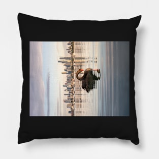 Melbourne Swan at St Kilda Pier (Jigsaw) Pillow