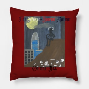 The Broken-Hearted Monster on the Hill Pillow