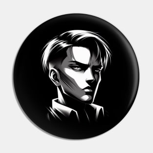 Levi (Attack On Titan- Black & White) Pin