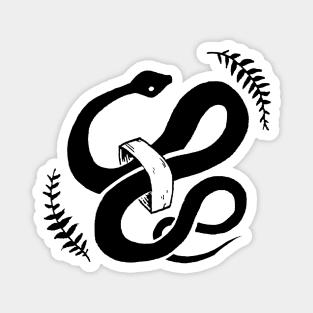 inktober snake ring Magnet