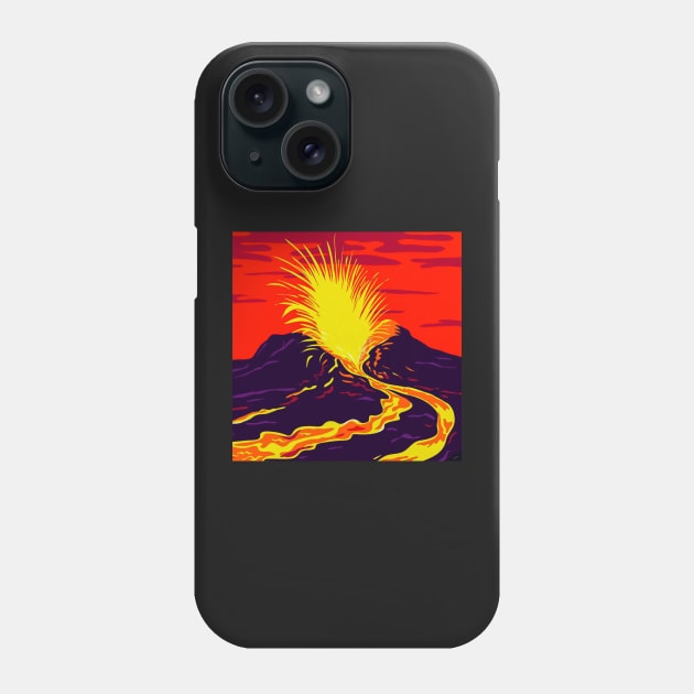 Hawaii active volcano Phone Case by TheSkullArmy