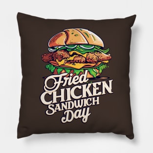 National Fried Chicken Sandwich Day – November Pillow