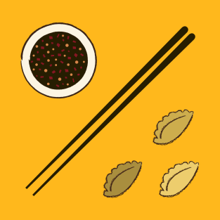 Chinese Dumplings w/ Soy Sauce & Chopsticks T-Shirt