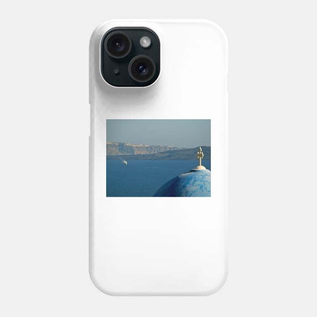 Santorini caldera Phone Case by Parafull