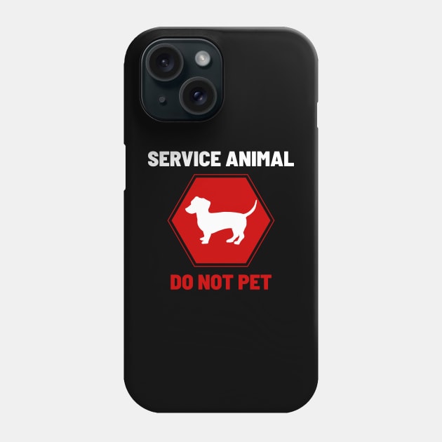 Service Animal Do Not Pet - Stop Sign Phone Case by Can Photo