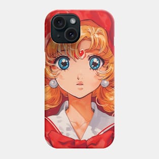 Retro Anime Red Riding Hood Night Forest Vintage 70s 80s 90s Phone Case