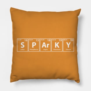 Sparky (S-P-Ar-K-Y) Periodic Elements Spelling Pillow