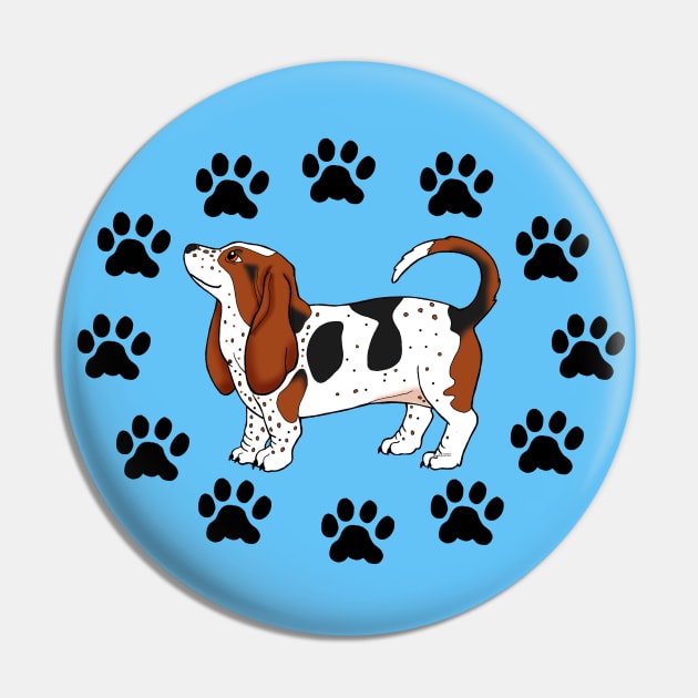 Basset Hound Pin by HonuHoney