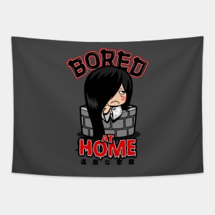 Funny Kawaii Stay Home Ghost Quarantine Spooky Sadako Japanese Meme Tapestry