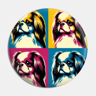 Japanese Chin Pop Art - Dog Lover Gifts Pin