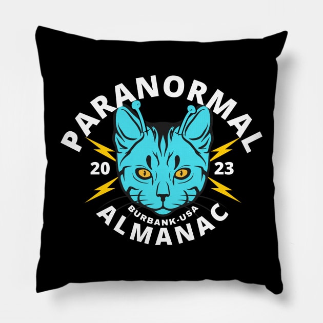 paranormal cat Pillow by Paranormal Almanac