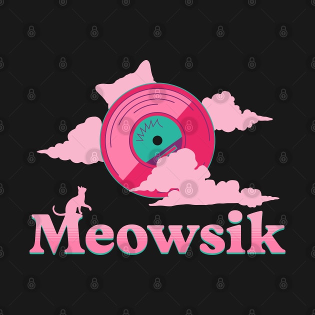 Retro Meowsik-Cat and Music lovers- by Omise