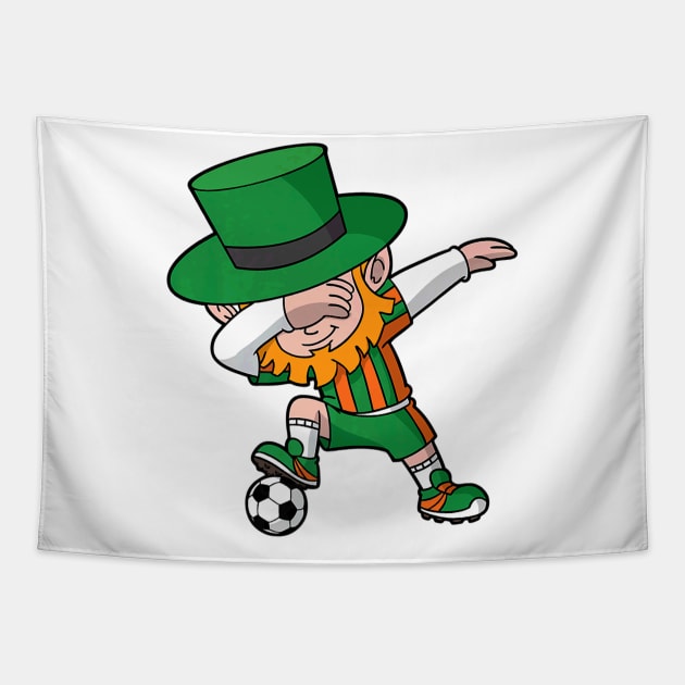 Dabbing Leprechaun Soccer Irish St Patricks Day Dab Tapestry by Macy XenomorphQueen