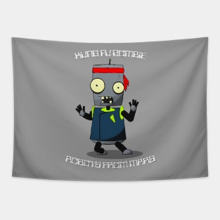 Kung Fu Zombie Robots From Mars Tapestry