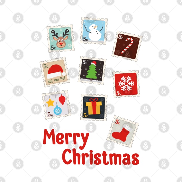 Cute Postage Stamps | Christmas Gift Idea by Fluffy-Vectors