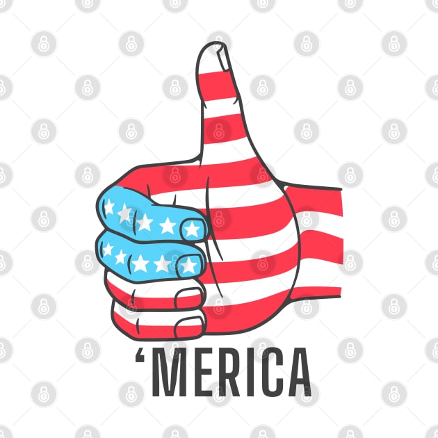 Thumbs Up Merica by fatbastardshirts