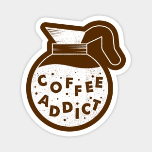 Coffee Addict White Pot Magnet