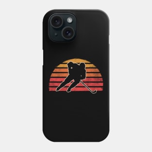 Retro Vintage Ice Hockey Silhouette Gift For Skater Phone Case