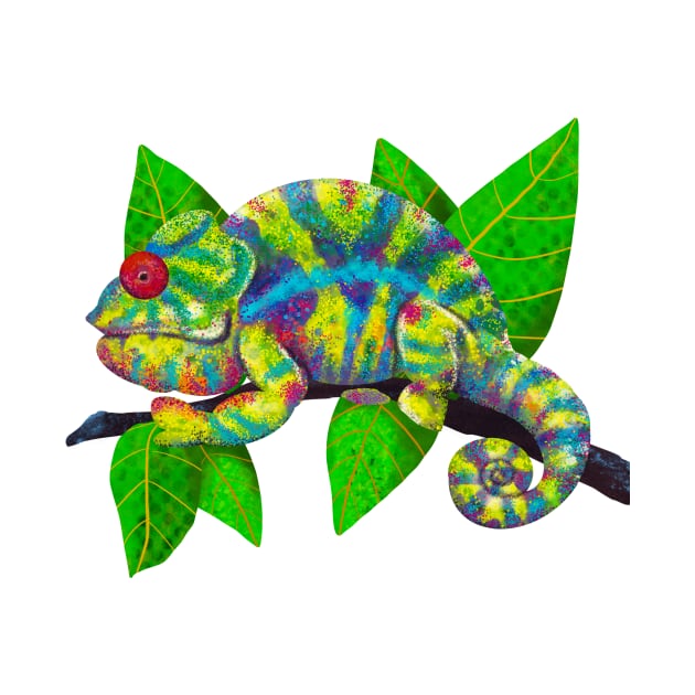 Colorful Chameleon by KatieMorrisArt