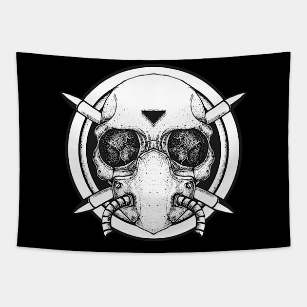 war skull Tapestry by Behold Design Supply