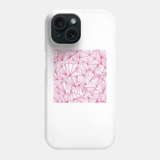 Abstract Fan Hot Pink Phone Case