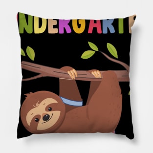 Funny Hello Kindergarten Gift Back To School Sloth Pillow
