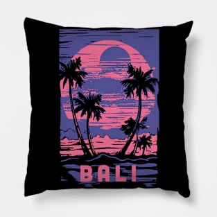 Bali Indonesia Souvenir Lifestyle Cyberpunk Vacation Trip Pillow