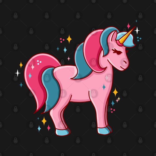 Special sparkles pink love unicorn by CyndiCarlson