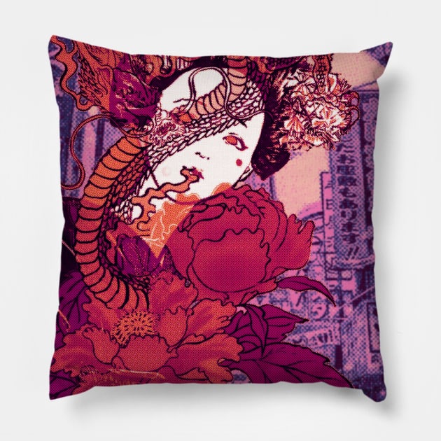 CITY GIRL Pillow by miacomart