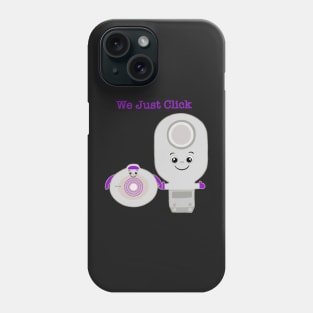We Just Click Cute Two Piece Ostomy Bag Phone Case