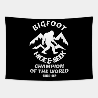 Bigfoot Hide and Seek Champion of the World Tapestry