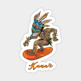 Kauaʻi hawaiian tiki surfer Magnet