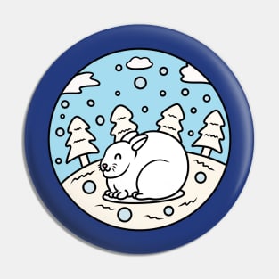 Cute arctic hare Pin