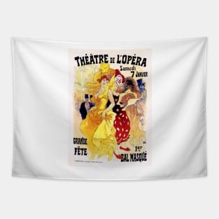 PARIS Opera THEATRE DE L OPERA by Jules Cheret Vintage French Tapestry