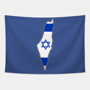 Map of Israel with Flag Inside! Tapestry